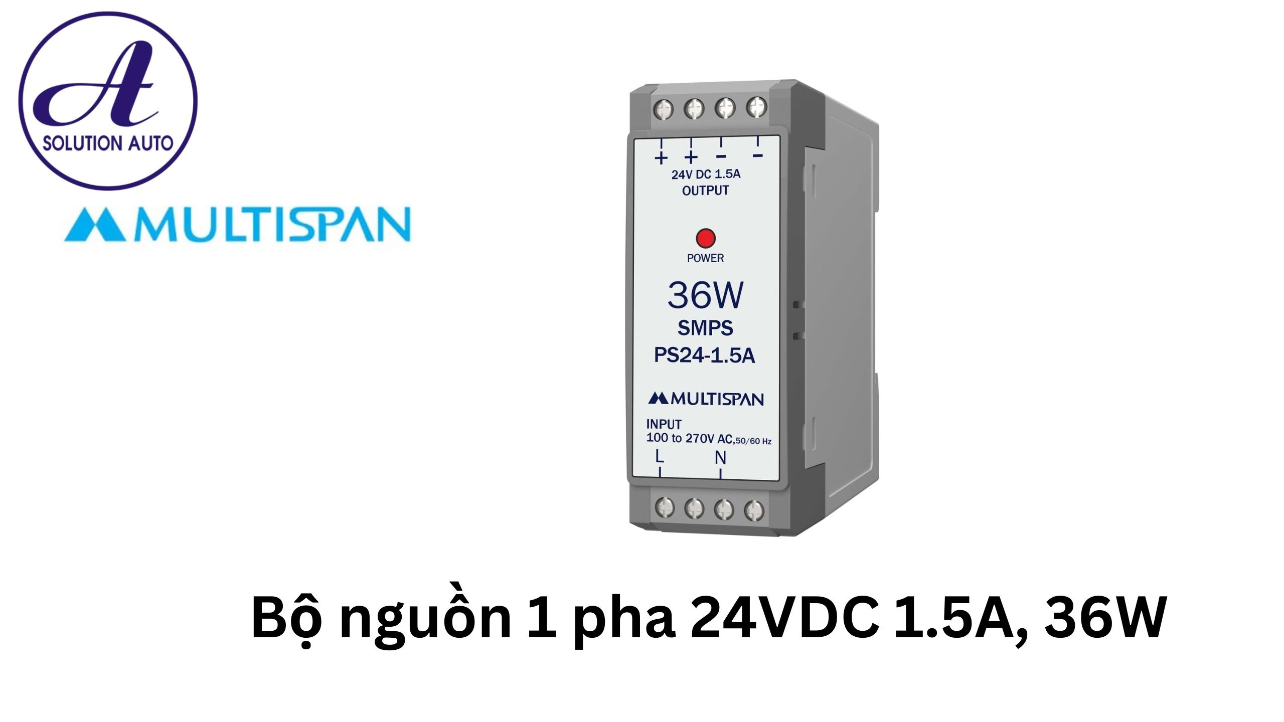 Bộ nguồn 1 pha 24VDC 1.5A 36W