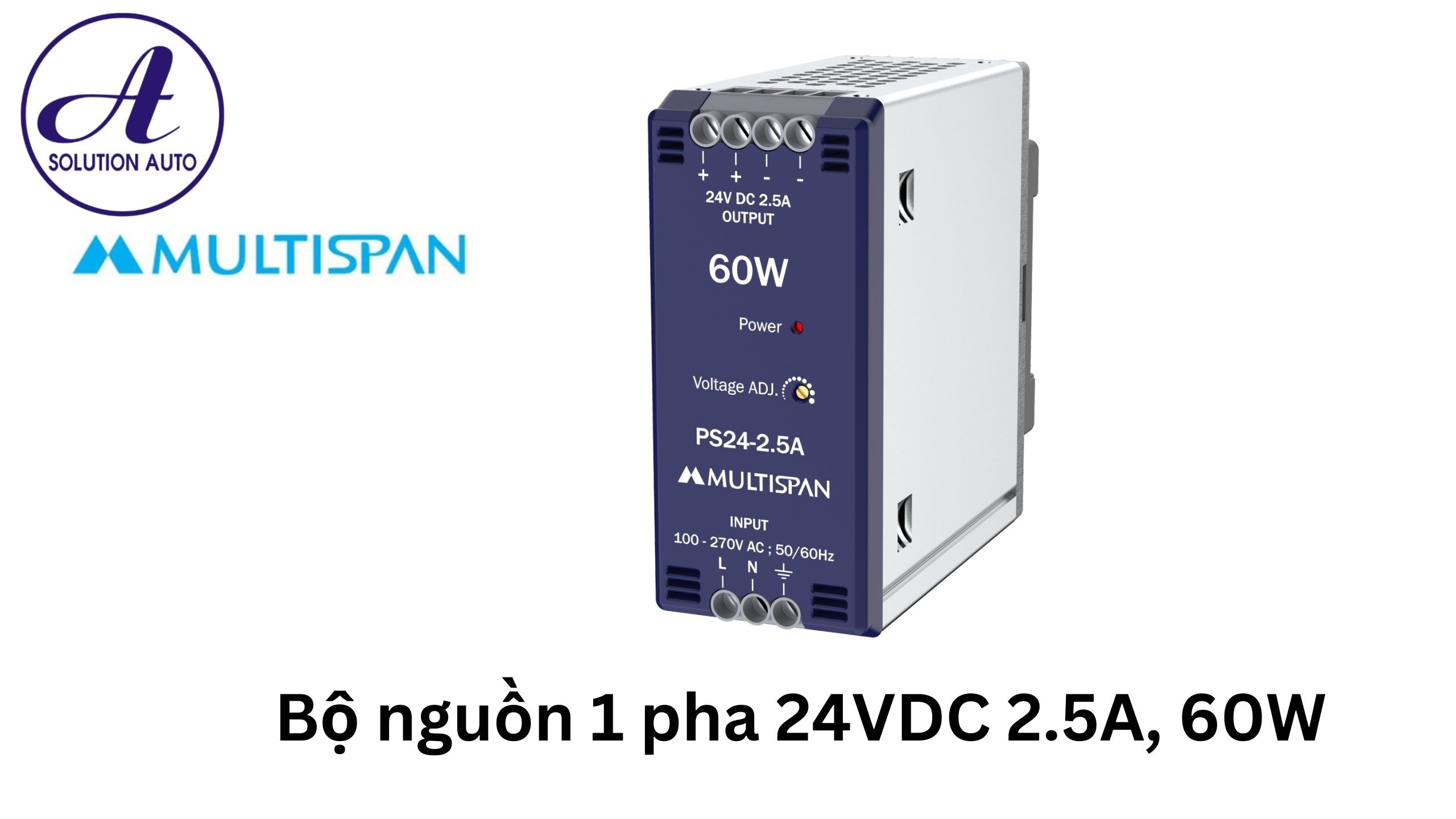 Bộ nguồn 1 pha 24VDC 2.5A 60W